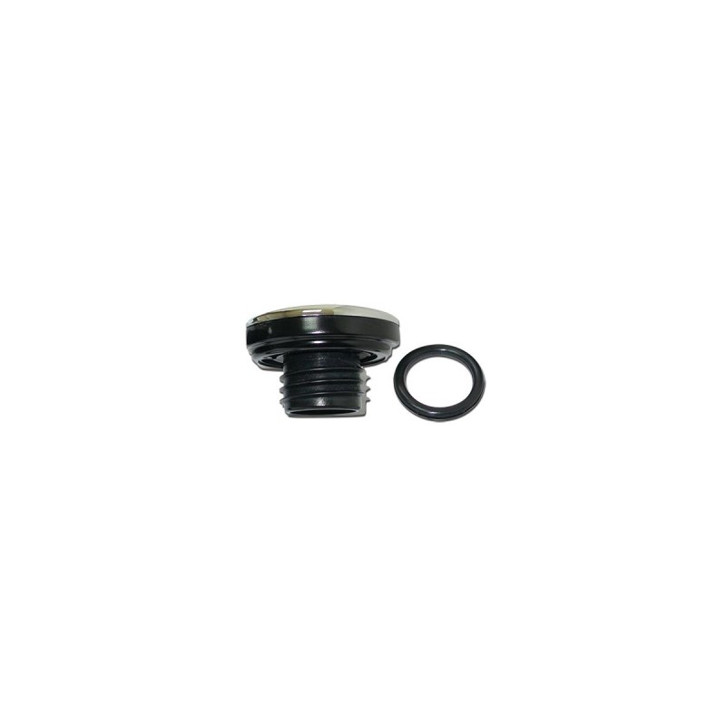 Custom Flamed Gas Cap Left side cap only (Non-Vented) Black