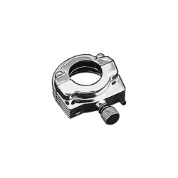 Throttle Clamp Set Chrome 1" Single Cable