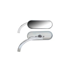 Mini-Oval Micro Mirror Chrome Left