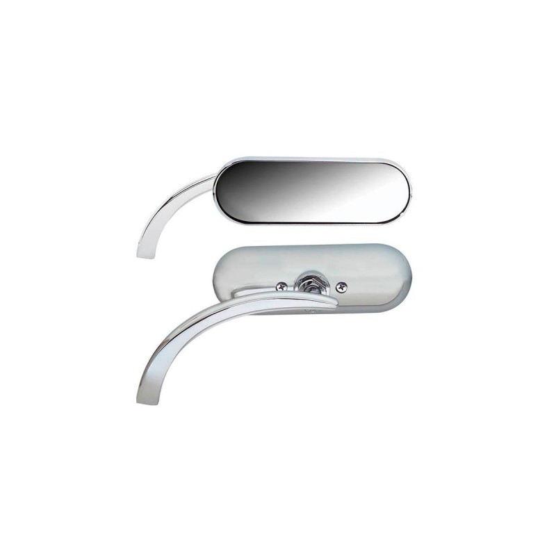 Mini-Oval Micro Mirror Chrome Left