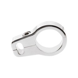 Cable Clamp For dual throttle cable and 1" diameter tubing Chrome