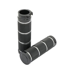 Stroker Grips Black Raw Cut 1" Throttle Cables