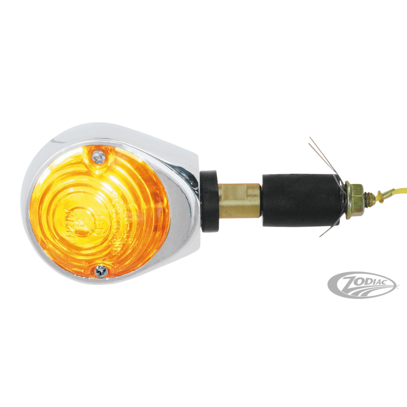 CLIGNOTANTS DE GUIDON CHROMES "OX-EYE"